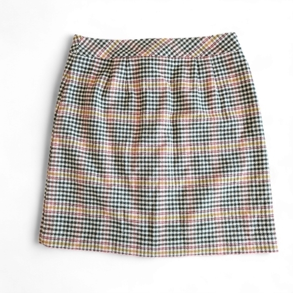 Talbots Academia Skirt Women‎ Size 8P Wool Blend A Line High Waist Plaid Lined - Picture 2 of 8